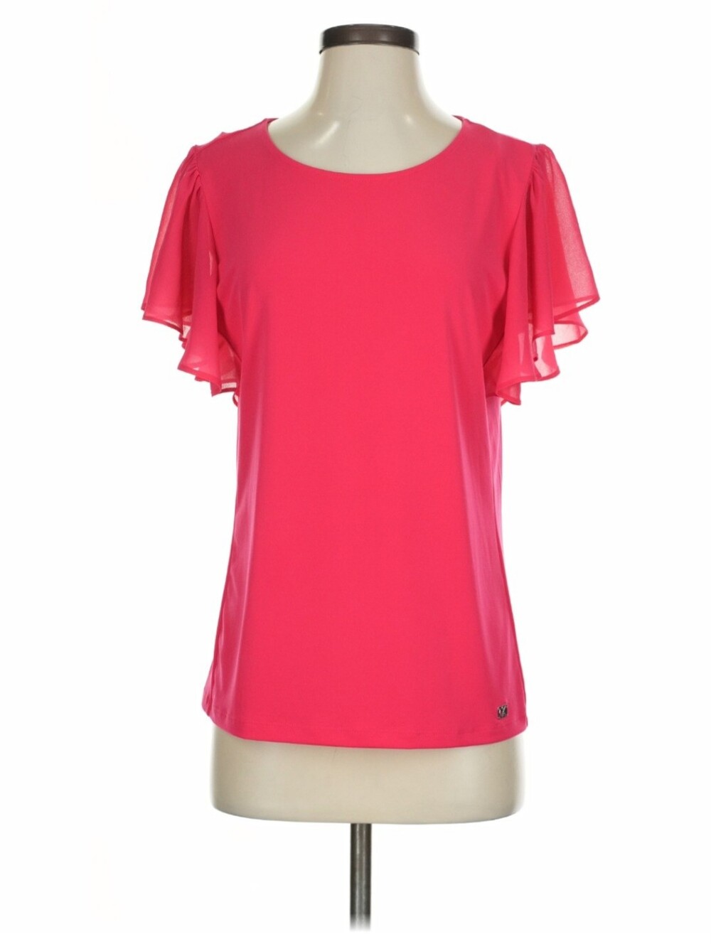 Calvin Klein Hot Pink Flutter Sleeve Tee